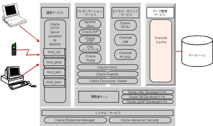 図 2-4 に、Oracle Internet Application Server のデータ管理サービスを示します。