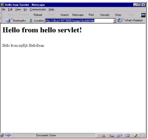 図 2-4 HelloServlet からの出力 からの出力 からの出力 からの出力