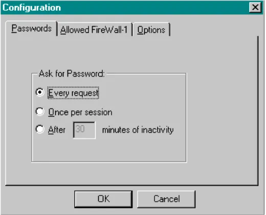 図 2-2 ［ FireWall-1 Session Authentication ］ウィンドウ