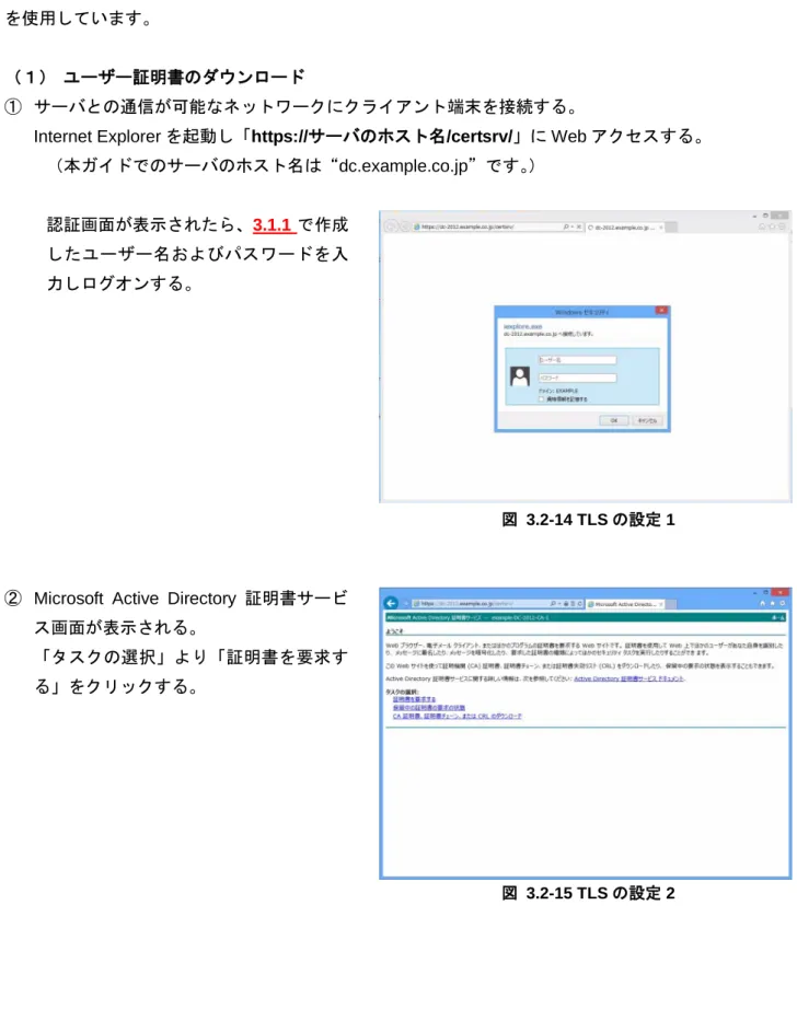 図  3.2-14 TLS の設定 1 