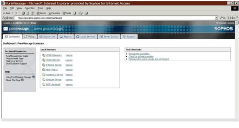 図  8: PureMessage  の  Policy Manager