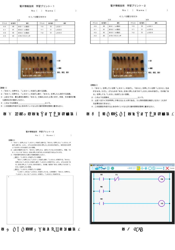 図 4  自己保持回路に関する授業資料 1  図 5  インターロック回路に関する授業資料 2 