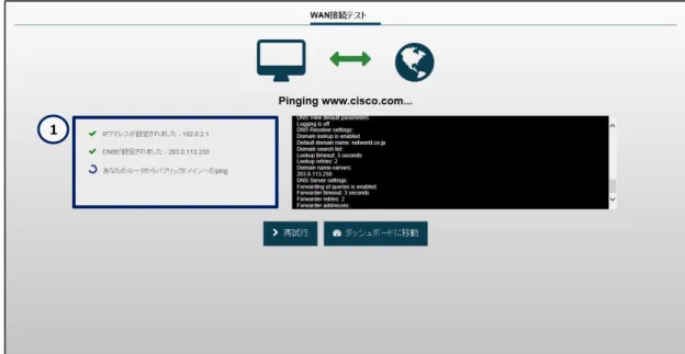 図 23  WAN 接続テスト 
