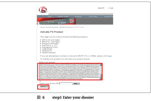 図  6  step1 Enter your dossier 