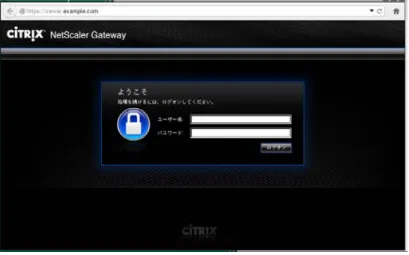 図  8-34  Citrix NetScaler Gateway のログオン画面 
