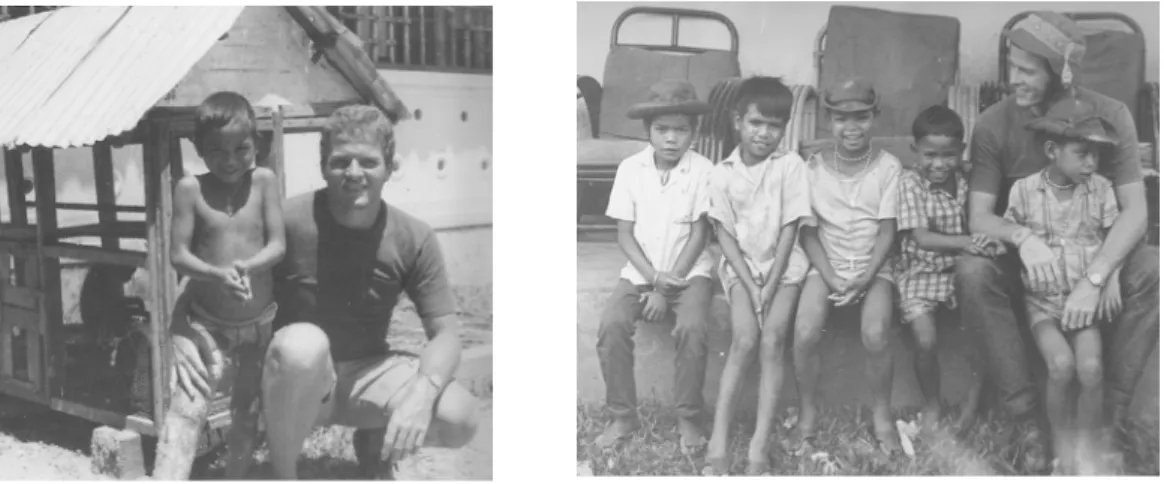 Fig. 47 (left): Dich with Tom Coles on Minh Quy Hospital grounds. 