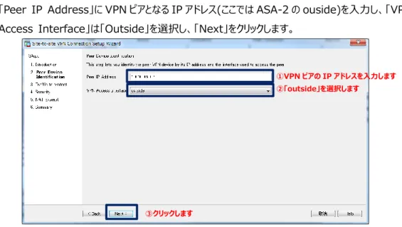 図 4  VPN ピアの設定