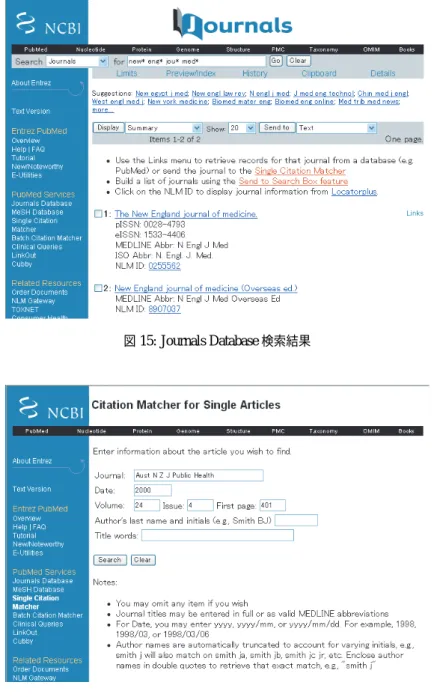 図 16: Citation Matcher for Single Articles