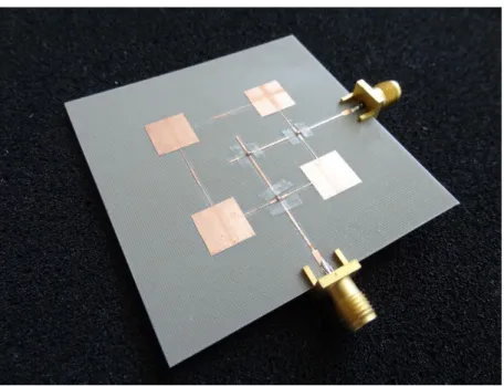 図 3-9 10 GHz の直交直線偏波共用平面アレーアンテナの実現例