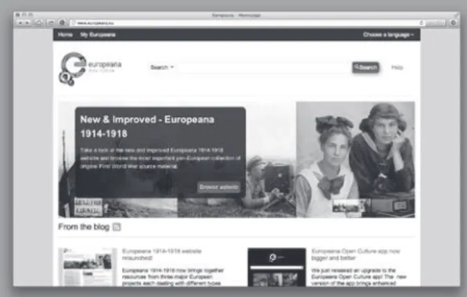 図 -2　VIAF：ヴァーチャル国際典拠ファイル 図 -3　Europeana Web サイト