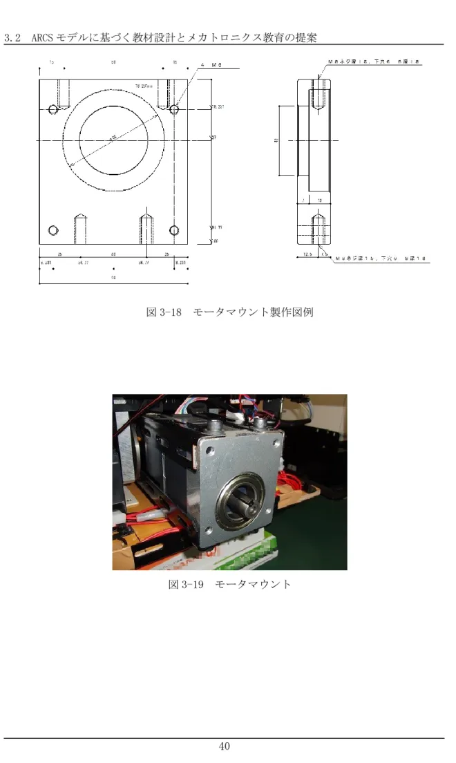 図 3-18  モータマウント製作図例 
