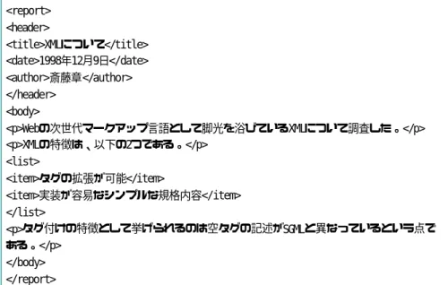 図 3 ：タグ付けの例