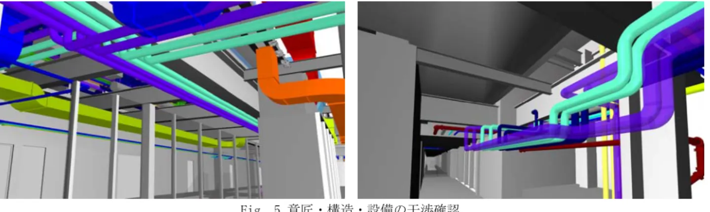 Fig. 5 意匠・構造・設備の干渉確認 