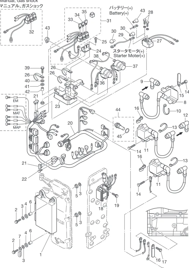 Fig. 10   ELECTRIC PARTS (ECU &amp; DIAGRAM)