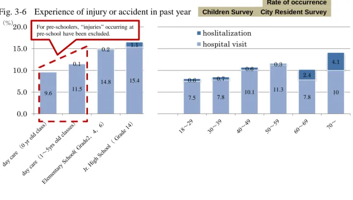 Fig. 3-6    Experience of injury or accident in past year