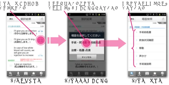 Fig. 6 Screenshots of jumping related category function.