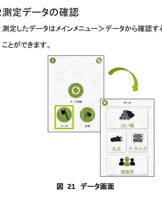 図  21  データ画面 