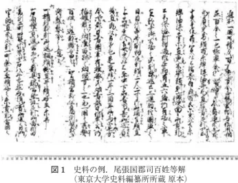 図 1  史料の例．尾張国郡司百姓等解