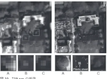 図 9  ミクセル分解に基づくハイパースペクトル画像とマルチ スペクトル画像のデータ融合