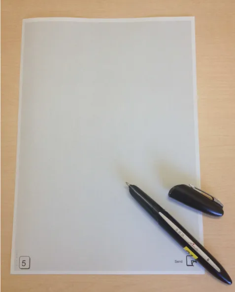 図 1.1: アノト方式のディジタルペンと専用紙