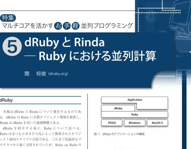 図 -1　dRuby のアプリケーションの構成