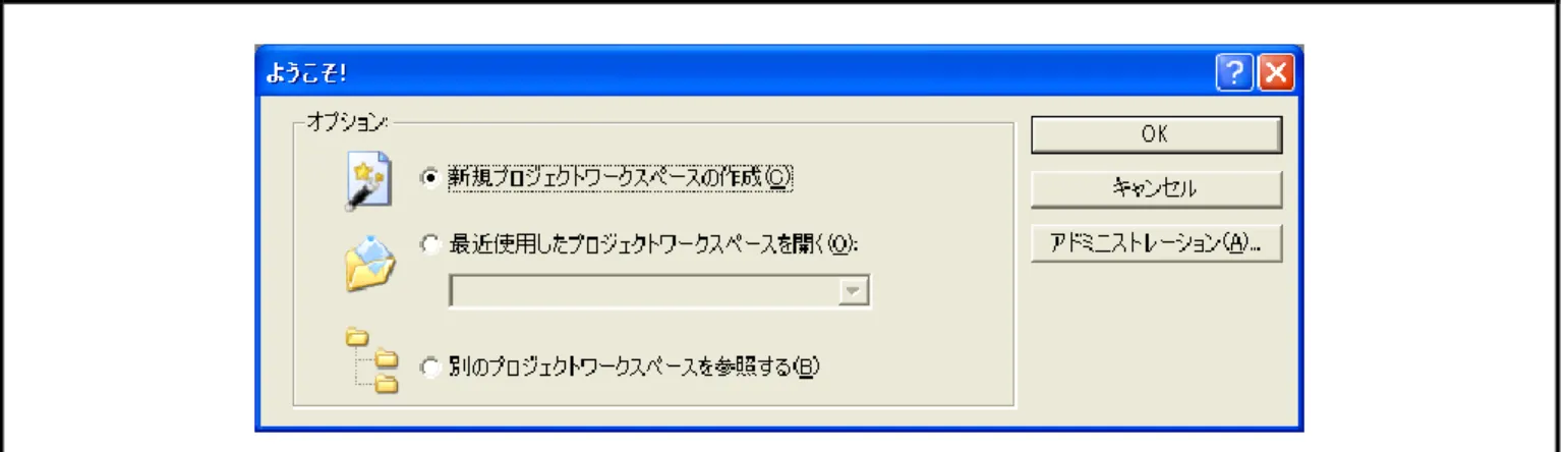 図 4.2 [ ようこそ !] ダイアログボックス