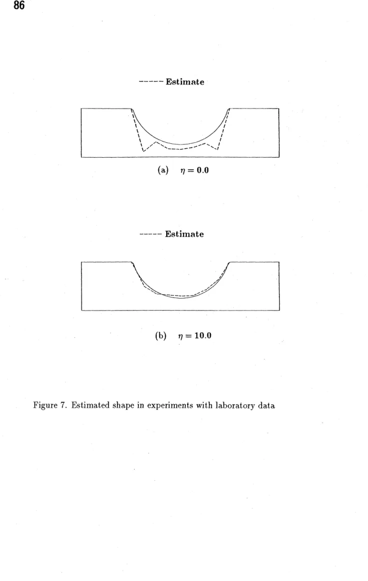 Figure 7. Estimated shape in experiments with laboratory data