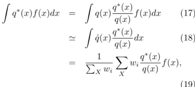 Figure 1: The pseudo-code of EDA where Z p and Z q are the normalizing constants of ˜ p(x)