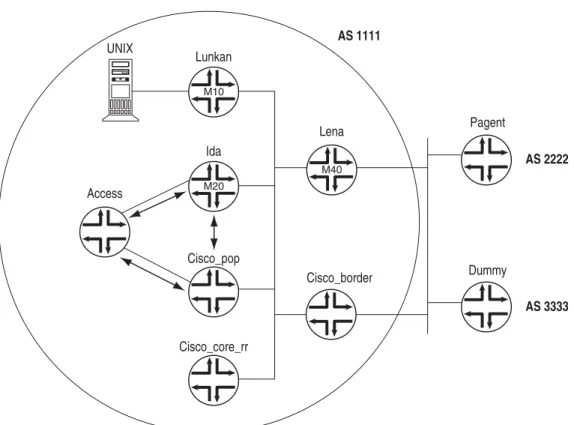 図 5:   Route Reflector Topology 