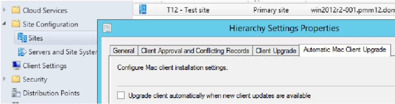 図   7 Parallels Mac Client  自動アップグレードの設定