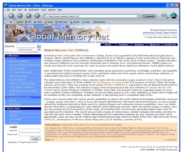 Figure 3 shows how Global Memory Net is available to universal access by using the Web  as a platform