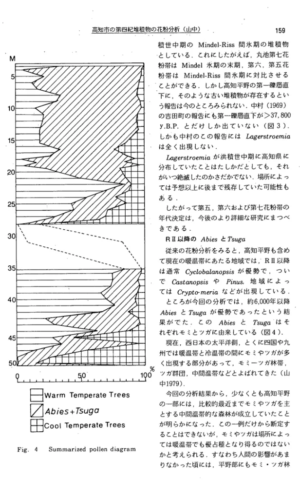 Fig. 4  Summarized pollen diagram