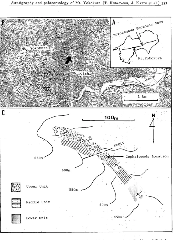 Fig. 1. Location map and route map of the Shiroishi‑ohsawa section.