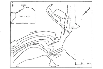 Fig. 1. Topographical map of the adjacent of Kure fishery harbour