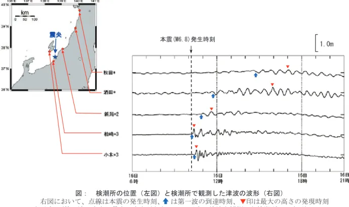 Fig. 2　Tsunamis generated by the Niigataken Chuetsu-oki Earthquake in 2007.