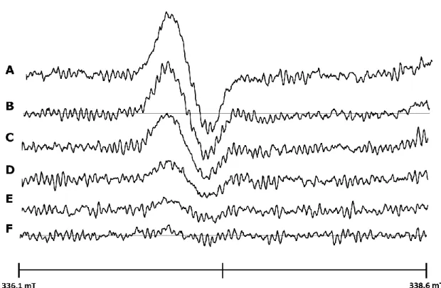 Fig. 2.２  各線量の X 線照射による DMPO-OH のスペクトル 