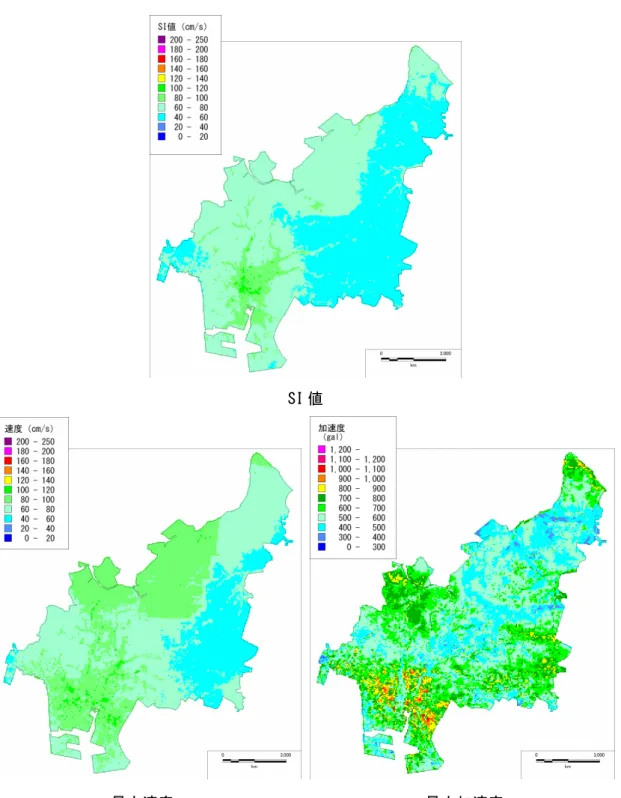 図 2.2-30 船橋市役所直下の地震（タイプⅡ） 地表の地震動分布