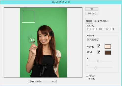 図  3-4  顔範囲の選択  図  3-3 ダイアログボックス 