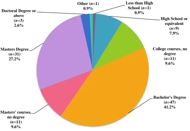 Figure 7: Respondents by Level of Education  Less than High 