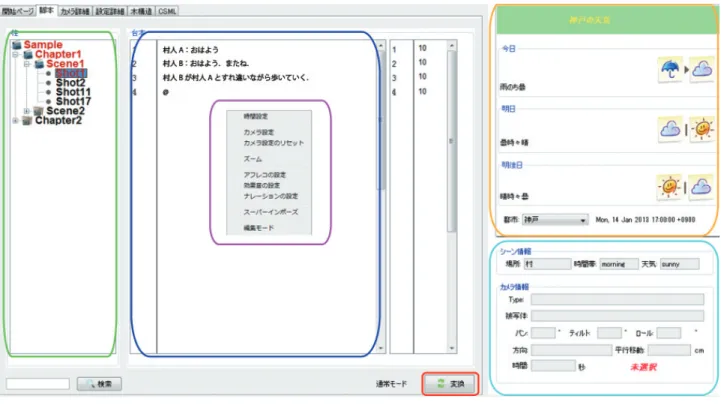 図 3 シナリオエディタ
