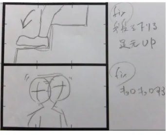 図 16 ディレクタの自動制御が利用された場面の動画のフレームの 一部