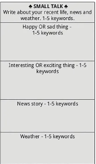 Figure  2:  Example  of  ﬂipped  classroom  homework  activity from speaking course