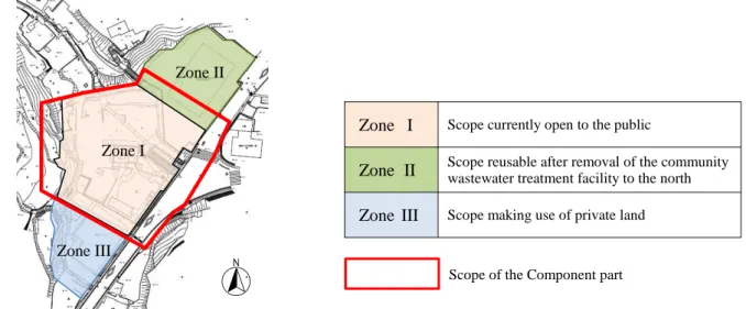 Figure 3:    Zoning of the Component Part and surrounding area 