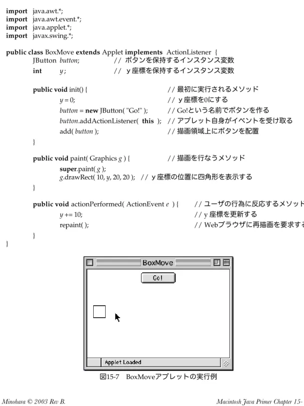 図 15-7   BoxMove アプレットの実行例