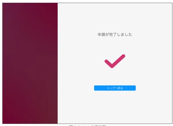 図 3.3.18  申請完了 