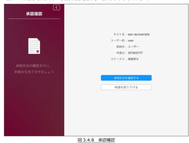 図 3.4.9  パスワード-承認確認 