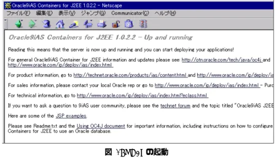 図 2: OC4J の起動 