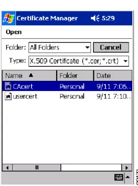 図 D-2 Certificate Manager Open ウィンドウ