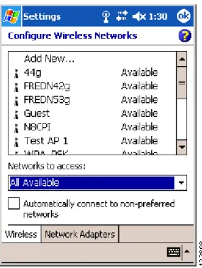 図 D-4 Configure Wireless Networks ウィンドウ（Wireless タブ）
