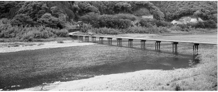 Figure 1. A &#34;Chinka-bashi&#34; on Niyodo River in Kochi Prefecture.